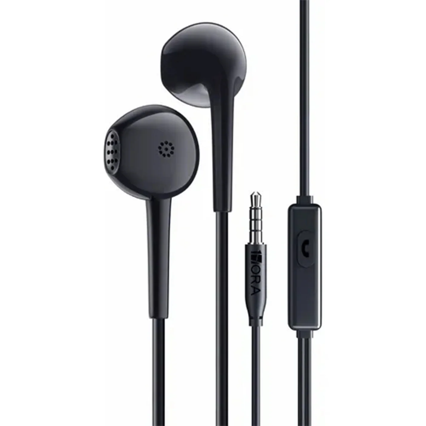 AUDIFONO ALAMBRICO IN-EAR C/MIC PLUG3.5MM AUT117N NEGRO 1HORA