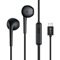 AUDIFONO ALAMBRICO IN-EAR C/MIC USB-C AUT124N NEGRO 1HORA