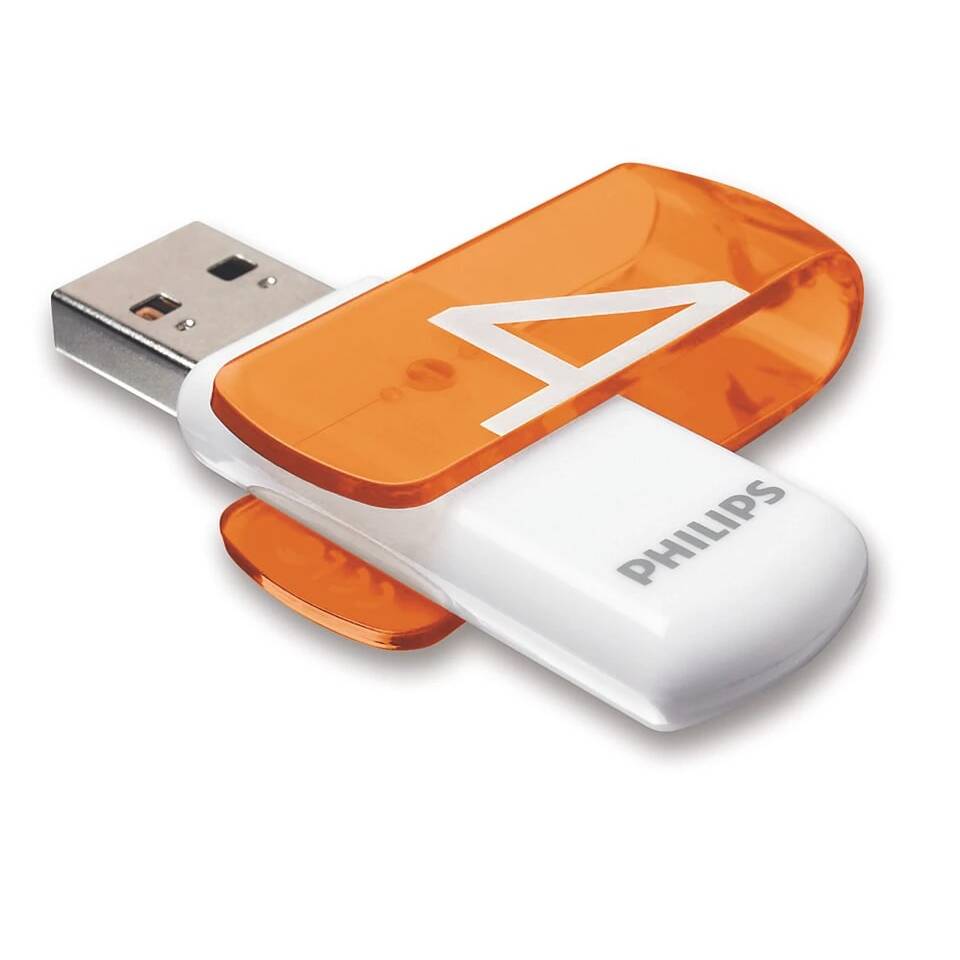 PENDRIVE USB2.0 4GB VIVID NARANJO 