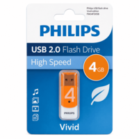 PENDRIVE USB2.0 4GB VIVID NARANJO 