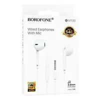 AUDIFONO ALAMBRICO IN-EAR C/MICROFONO BLANCO PLUG 3.5mm 1,2mt 