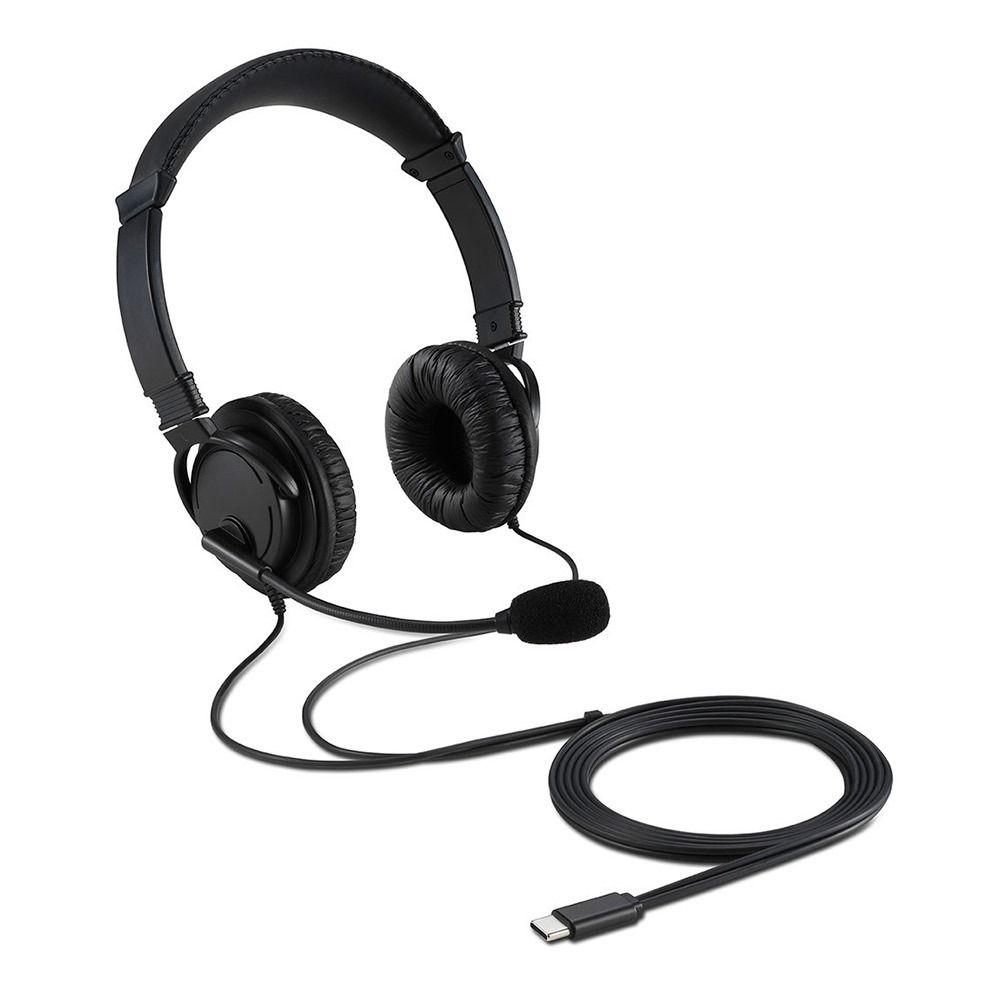 AUDIFONO ALAMBRICO OVER EAR CLASSIC EQ USB-C C/MICROFONO Y CONTROL DE VOLUMEN ANC