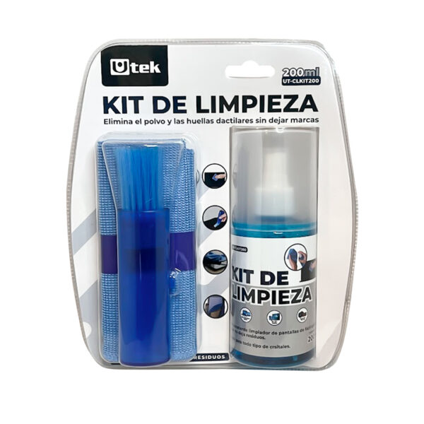 KIT LIMPIEZA 3 EN 1 LIMP. PANT.200ML/PAÑO/ESCOBILLA 
