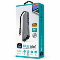 HUB 6 EN 1 TYPE-C A HDMI/SD/PD100W/USB3.0/USB2.0