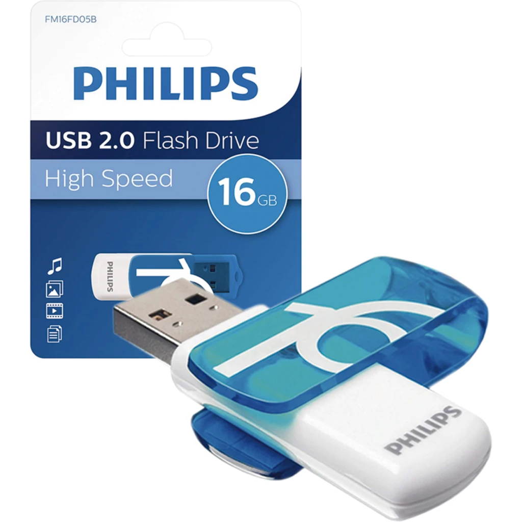 PENDRIVE USB2.0 16GB VIVID AZUL