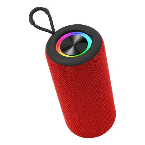 PARLANTE BLUETOOTH 10W RGB/FM/USB/MSD P468R ROJO 