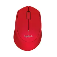 Logitech M280 - Ratón - diestro - óptico - 3 botones - inalámbrico - 2.4 GHz - receptor inalámbrico USB - rojo